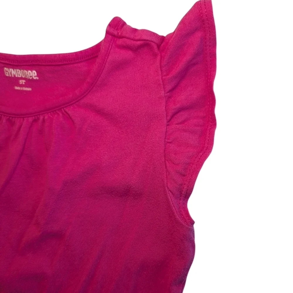 Gymboree Fuchsia and Navy Playful Dress Casual Cotton Size 5T